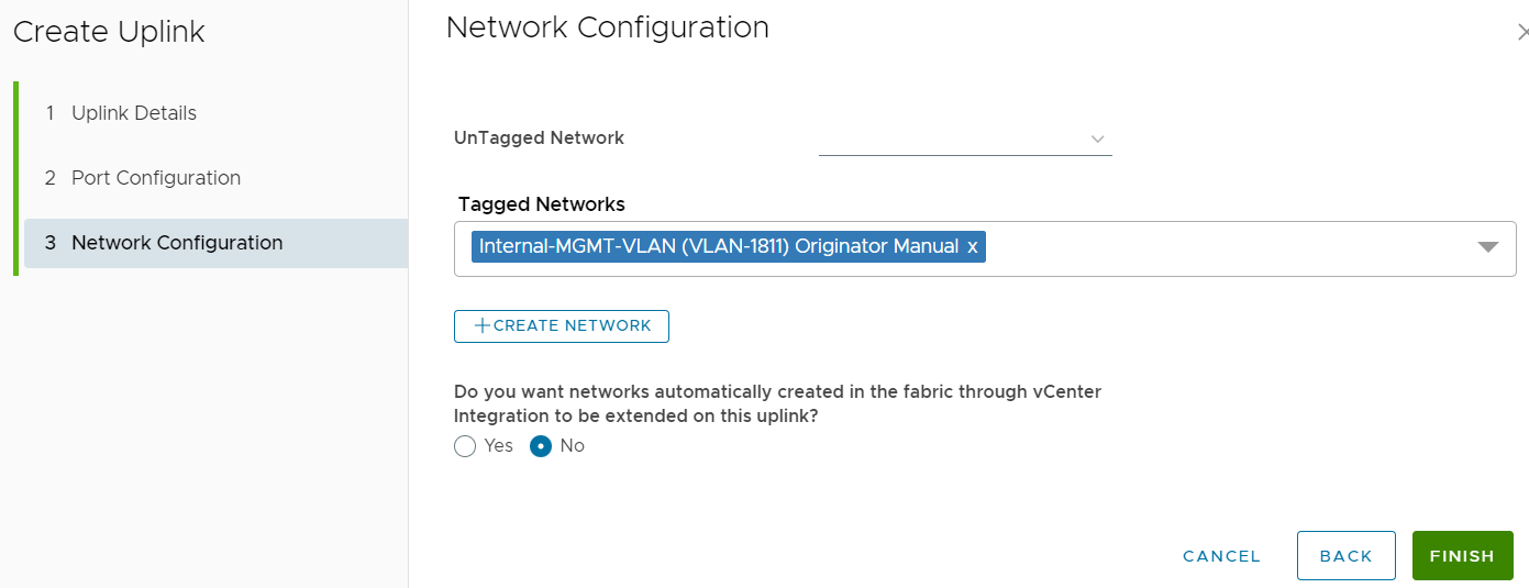Uplink Network Configuration